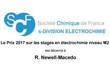 Rodrigo Newell awarded by the Société Chimique de France