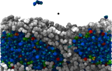 Transport inhomogène dans des films ultraminces supportés par un modèle d'électrolyte polymère hydraté