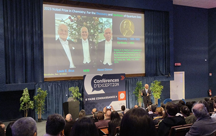 Visite du lauréat du prix Nobel de Chimie 2023